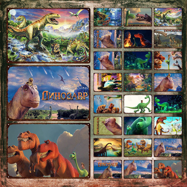 Disney dinossauro metal poster iguanodon arada estanho sinal